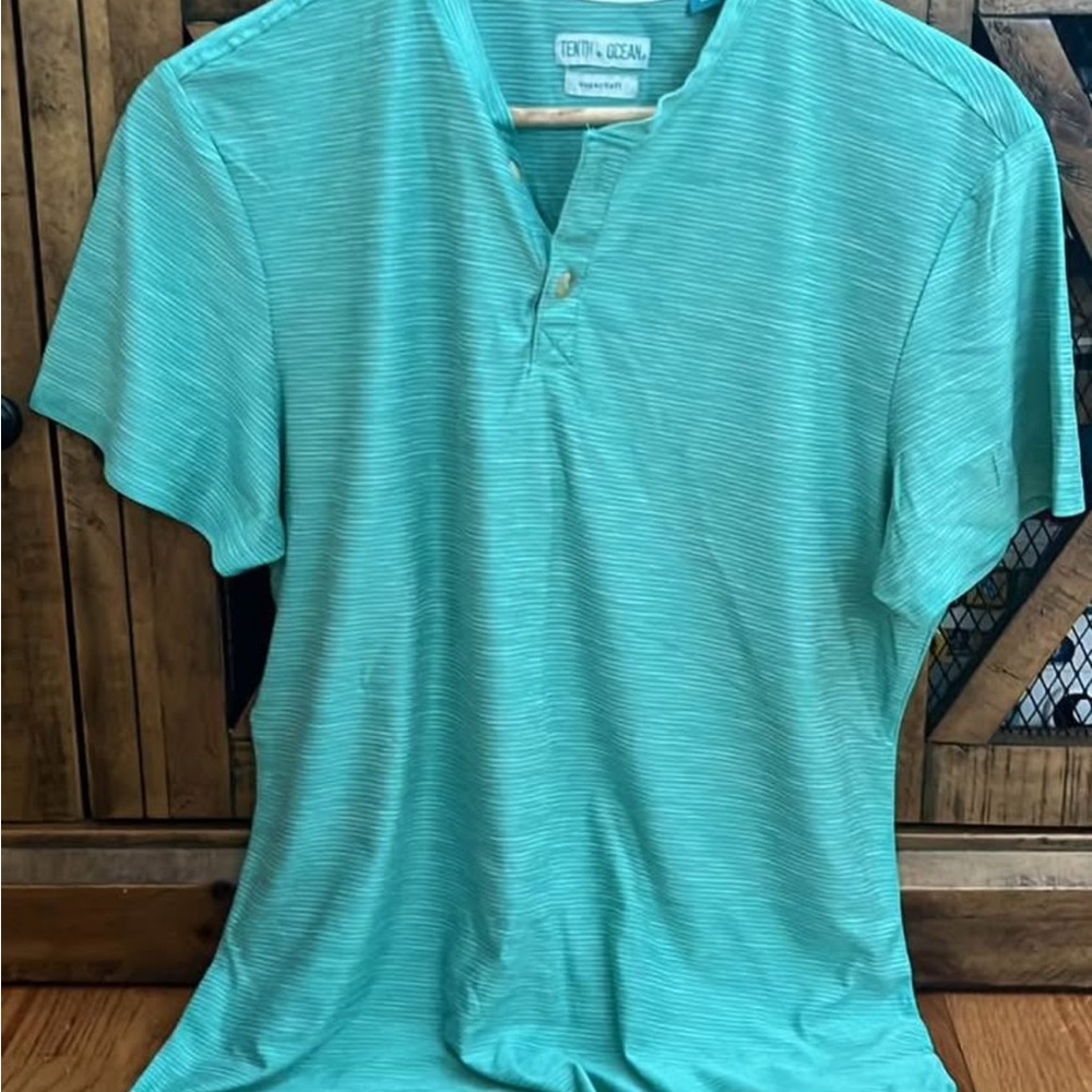 Men's Teal Casual Button Down Shirt